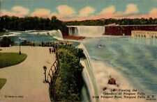 Prospect Point, Niagara Falls, New York NY linen Postcard picture