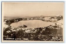 c1940s View Of Crater Lake Oregon OR, Brubaker Aerial Survey RPPC Photo Postcard picture