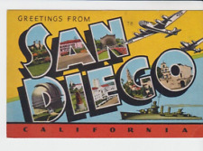 Postcard CA San Diego California Large Letter Greetings c.1940 G19 picture