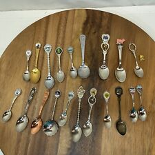 Vintage Mixed Lot of 20 Travel Souvenir Spoons states, and places, Michigan picture