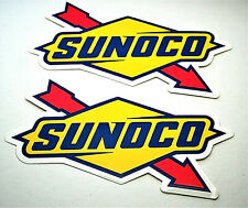 2 Sunoco Oil & Gas Official Logo Promo Sticker New NOS 2010 5 x 2.1`