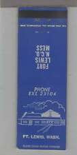 Matchbook Cover - Military Fort Lewis NCO Mess Washington picture