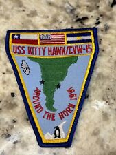 USS Kitty Hawk Around the Horn 1991 CVW-15 EMBROIDERED JACKET PATCH picture