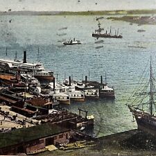 Postcard Canada Quebec The River - Le Fleuve Montreal Import Co. 1908 picture