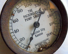 Vintage Primitive Rusty Steam Punk Industrial Gauge Junction City Kansas 2 5/8