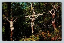 Lake Delton WI-Wisconsin, The Crucifixion, Statues, Religious, Vintage Postcard picture