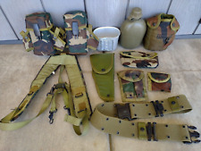 ALICE WEB GEAR LBE SET WOODLAND CAMO w/ SHOTSHELL POUCH COMPASS POUCH CANTEEN picture