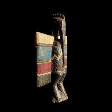 Africa Hornbill Bird Senufo People wooden vintage hand carved Home Décor-G1632 picture
