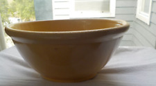 Antique Primitive 1850s Large Yellow Ware Pottery Mixing Bowl picture