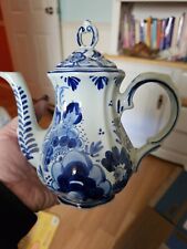 delft blue teapot vintage picture