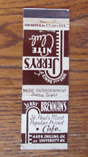 ST. PAUL, MINNESOTA MATCHBOOK COVER: JERRY BRENNAN'S NITE CLUB MATCHCOVER -B picture