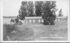 Crooked Lake Michigan Scotts Resort RPPC Postcard Old Cars, Cottages 1920-30s picture
