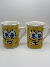 2011 VIACOM Sponge Bob Square Pants Coffee Cup Tea Mug Nickelodeon Set of TWO picture