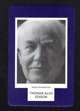 Thomas Alva Edison Inventor 1993 Face To Face Game Card Canadian Issue picture