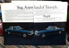 1971 Triumph Stag 2 Page Original Print Ad picture