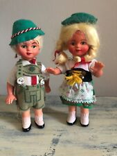 VTG German Bavarian, Boy & Girl, Doll  Christmas Ornaments, Grannycore picture