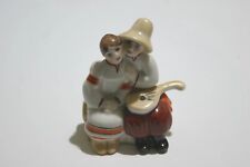CERAMICS SCULPTURE COSSACK AND COSSACK WOMAN with MUSICAL INSTRUMENT - BANDURA picture