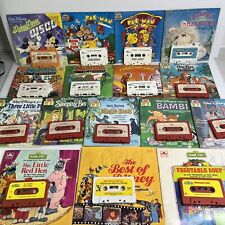 VTG Lot Of Disney Read Along Cassette Tapes & Books Pac-Man MOTU He-Man 1980s picture