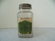 Antique Country Store Seed Jar - Quilt pattern jar w/ Advertising Lettuce picture