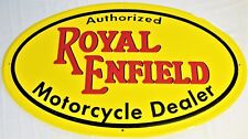 Royal Enfield Motorcycle Sign Dealer Metal Oval Limited Edition Numbered 18X31 picture