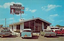 1964 FL Avon Park Longs Restaurant BBQ Vintage Autos Mint postcard A65 picture