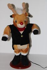 Vintage 19” Tuxedo Rudolph The Red Nosed Reindeer Musical Dancing Singing picture