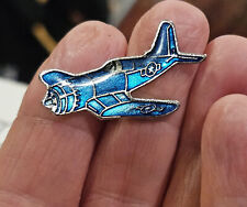 Chance Vought F4U WWII Blue Corsair Airplane Hat/Lapel/Tie Pin Enamel on Metal picture