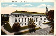 Springfield MA-Massachusetts, Public Library, Vintage Postcard picture