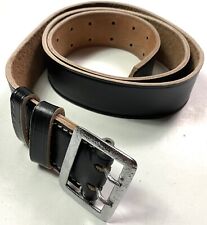 WWII GERMAN OFFICER M31 BLACK LEATHER CLAW BUCKLE BELT- SIZE 2 (28-36 WAIST) picture