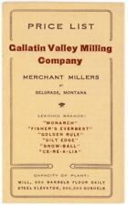 Gallatin Valley Milling Co Belgrade Montana orig 1909 Price List / Quote picture