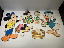 VTG Walt Disney Mickey Mouse Bath Time  & Donald Pressed Cardboard Wall Hangings picture