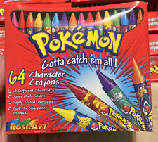 1-Pokemon 64x Character Crayons Charizard Rose Art 1999 Brand New Sealed Rare picture