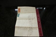 Antique Handwritten Indenture Mortgage 1866 With Hand Cancelled IRS Stamps picture
