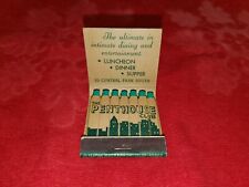 VINTAGE FEATURE MATCHBOOK FROM THE PENTHOUSE CLUB 30 CENTRAL PARK SOUTH picture