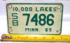 1965 Minnesota Vintage Moped/Scooter License Plaste. Mint Condition picture