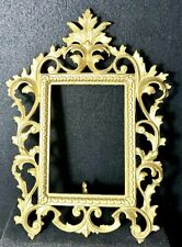 Ornate Cast Metal 4X6 Picture Frame Hollywood Regency Swivel Stand Vintage picture