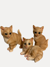 Three Miniature Kittens Tiger Color Figurines. Bundle picture