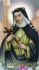 St. Rose Of Lima - Prayer - Relic Laminated Holy Card - Blessed by Pope Francis  picture