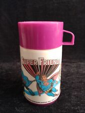 VTG 1976 Aladdin DC Comics Super Friends Lunch Box Thermo Bottle W/ Stopper Cup picture