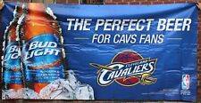 New 2014 Bud Light Advertising NBA Cleveland Cavaliers Banner Sign Huge 6 X 12' picture
