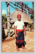 Oahu HI-Hawaii, Polynesian Guide Welcoming Visitors, Vintage Postcard picture