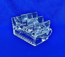 Vtg Shannon Crystal  By Godinger Toasts Tacos Holder With Handles Scroll Design picture
