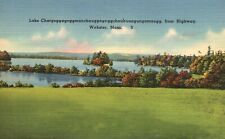 Postcard MA Webster Lake Chargoggagoggmanchauggagoggchaubunagun Vintage PC H9414 picture