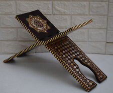 Islamic Quran Holder, Koran Stand, Muslim Gift, Mother of Pearl Inlay Wood Stand picture