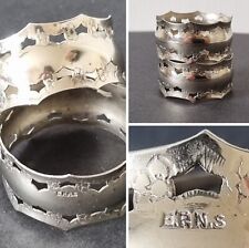 Vintage Pair of EPNS Silver Plate 2.2cm Width Napkin Rings picture
