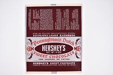 Vintage1950-60 Hershey's Pennsylvania Dutch Sweet Chocolate Candy Bar Wrapper picture