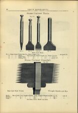 1894 PAPER AD Stone Cutters' Tools Crandall Points Chisel Pitching picture