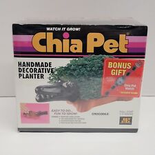 VTG Sealed Chia Pet Crocodile Plant Planter W/ Factory Watch Bonus Gift picture