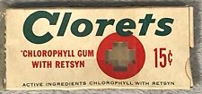 Vintage Package of Clorets Chlorophyll Gum w/Retsyn Opened American Chicle Co. picture