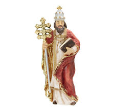 Saint Gregory, the Great Statue, Hand Painted Gold Leaf Accents 4